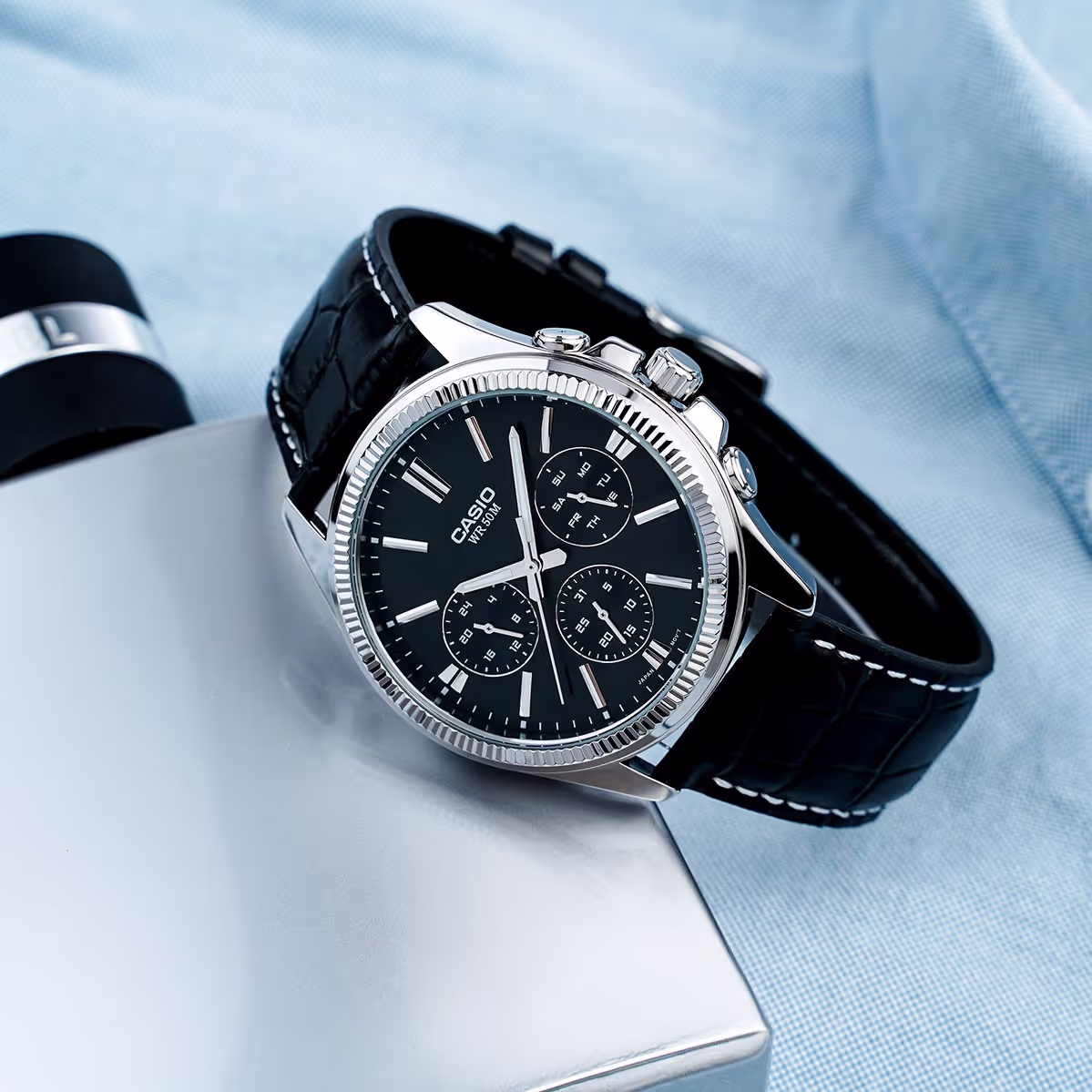 đồng hồ Casio nam chính hãng dây da