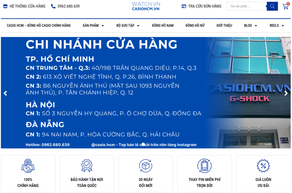 Những trang chính thức của CASIOHCM trên các nền tảng mạng xã hội